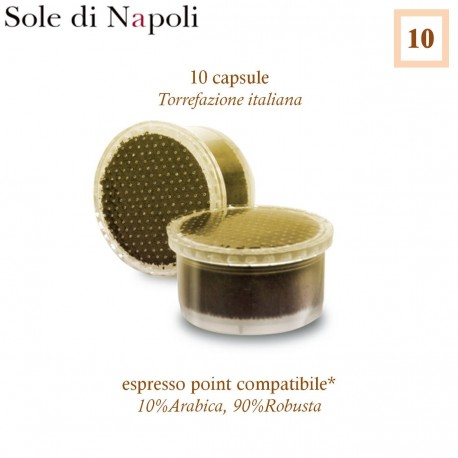 SOLE DI NAPOLI Espresso Point compatibili* 10 capsule di caffè 