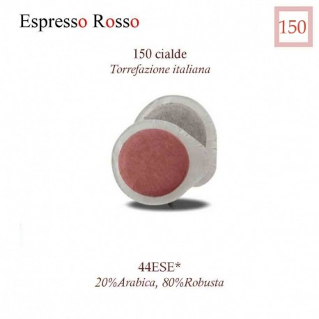 150 Paper pods, Espresso Rosso (ESE 44 mm.)