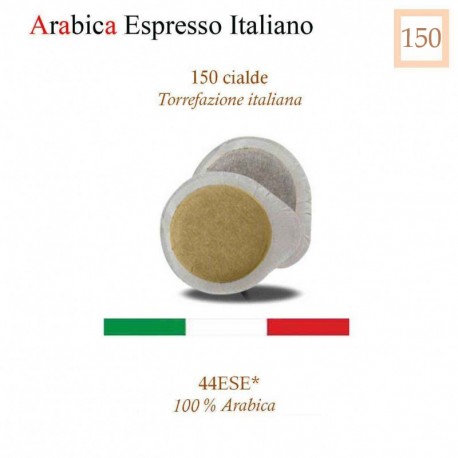 150 Cialde caffè in carta, Sole di Napoli (ESE 44 mm.)