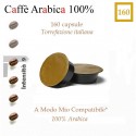 160 Kapseln 100% Arabica-Kaffee A Modo Mio-kompatibel *