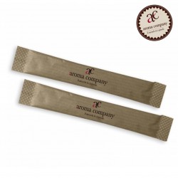 Packet of raw cane sugar, 100 pieces, Aroma Company