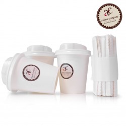 Paper Cup-100pcs. Deckel-100pcs. Scoop-gewickelten 100pcs.
