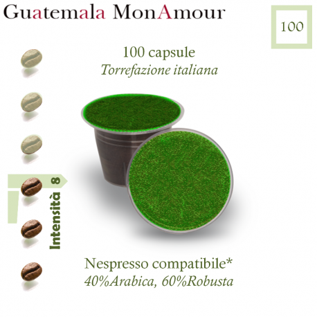 Kaffee Guatemala Mon Amour, 100 Kapseln (Nespresso kompatibel*)