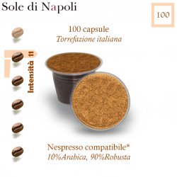 100 capsule Sole di Napoli caffè, Nespresso compatibili*