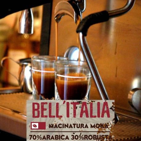 Bell'Italia - 250g. Macinatura Moka - 70%Arabica, 30%Robusta - Selected high quality blend