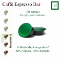 100 compatible Espresso Bar A Modo Mio coffee capsules *